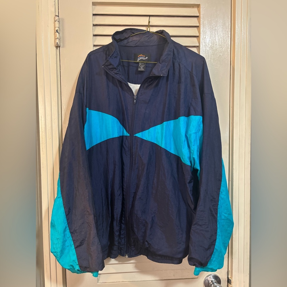 Pro Player Black and Teal Windbreaker Jacket